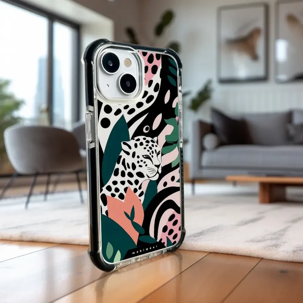Handyhülle für iPhone 12 Pro Max mit MagSafe, Mobiwear Elite Bumper, Tropischer Gepard - Image 10