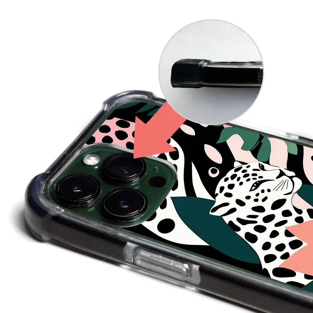 Handyhülle für iPhone 12 Pro Max mit MagSafe, Mobiwear Elite Bumper, Tropischer Gepard - Image 13