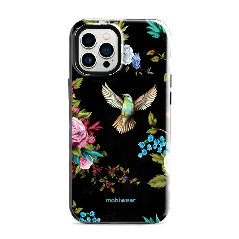 Handyhülle für iPhone 12 Pro Max, Mobiwear Elite Pro, Nachtkolibri