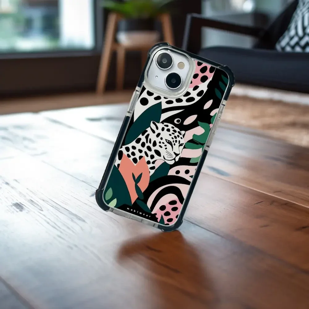 Handyhülle für iPhone 13 Mini mit MagSafe, Mobiwear Elite Bumper, Tropischer Gepard - Image 9