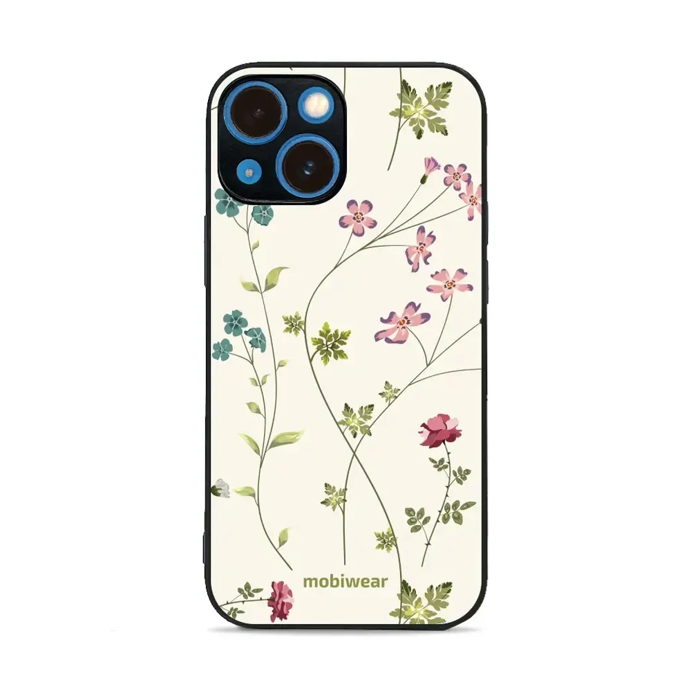 Handyhülle für iPhone 13 Mini, Mobiwear Glossy Case, Idyllische Blüte