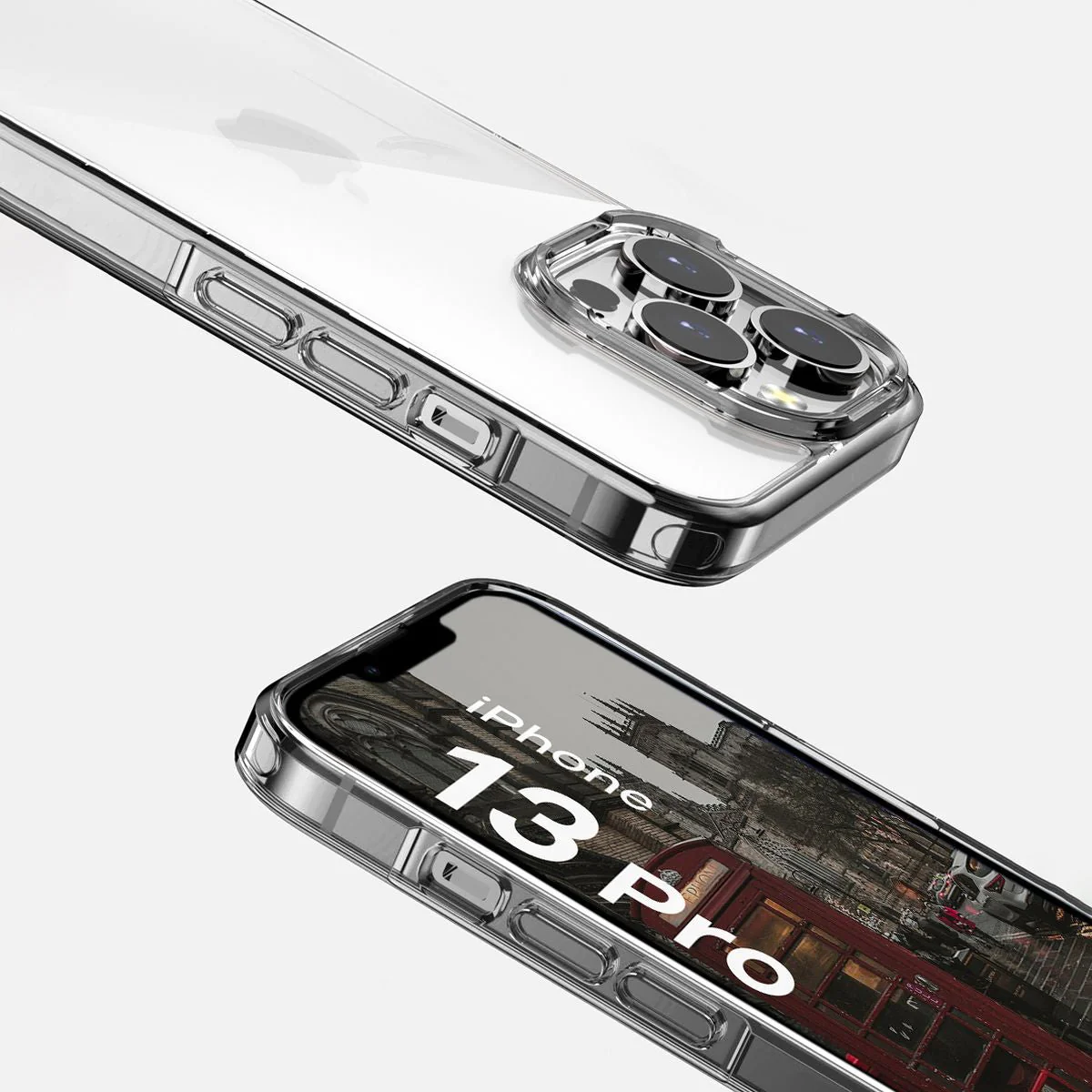 Handyhülle für iPhone 13 Pro, Bizon Case Halo, Transparent - Image 4