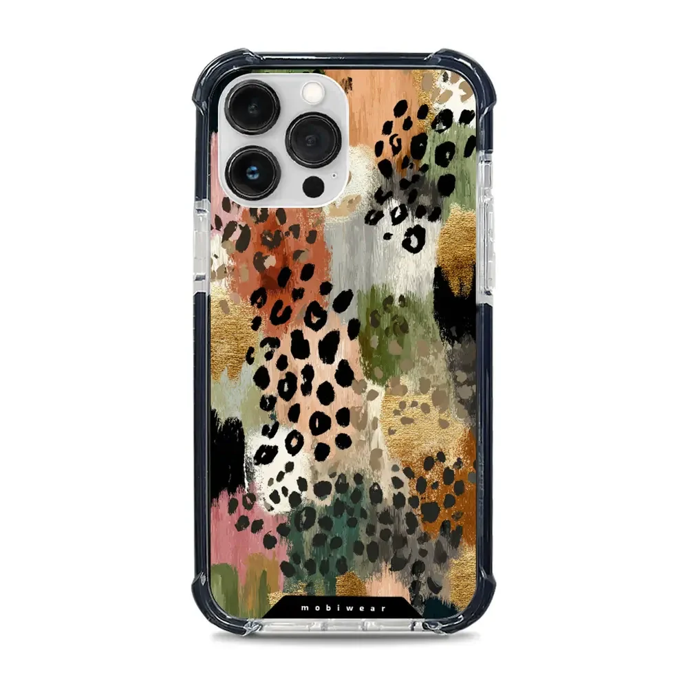 Handyhülle für iPhone 13 Pro Max mit MagSafe, Mobiwear Elite Bumper, Malerische Tupfen