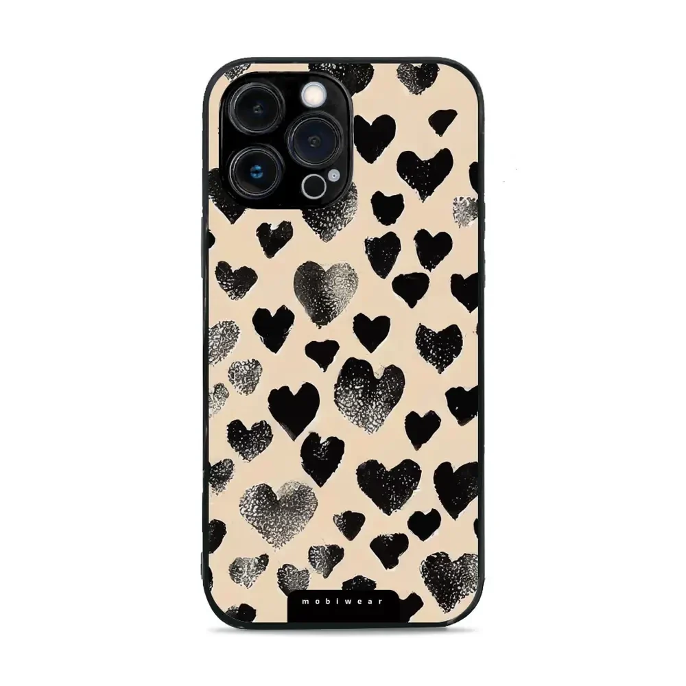 Handyhülle für iPhone 13 Pro Max, Mobiwear Glossy Case, Beige Liebe