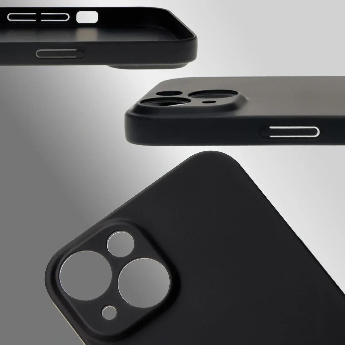Handyhülle für iPhone 14, Bizon Case Lupka, Schwarz - Image 4