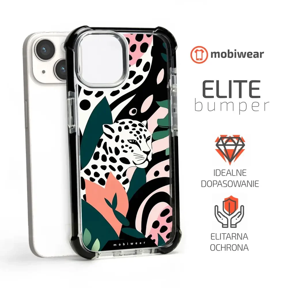 Handyhülle für iPhone 14 mit MagSafe, Mobiwear Elite Bumper, Tropischer Gepard - Image 7