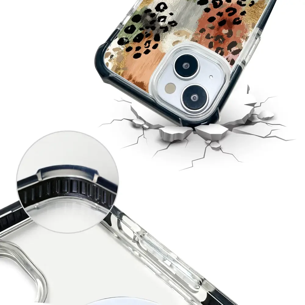 Handyhülle für iPhone 14 Plus mit MagSafe, Mobiwear Elite Bumper, Malerische Tupfen - Image 12