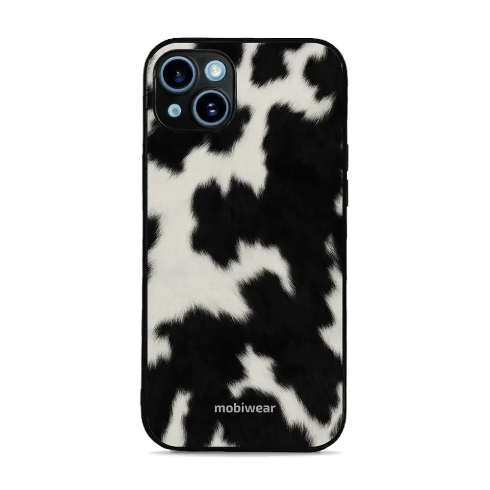Handyhülle für iPhone 14 Plus, Mobiwear Glossy Case, Kuhfell-Optik