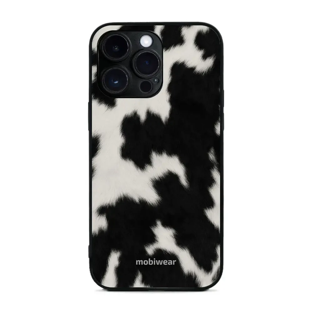 Handyhülle für iPhone 14 Pro Max, Mobiwear Glossy Case, Kuhfell-Optik