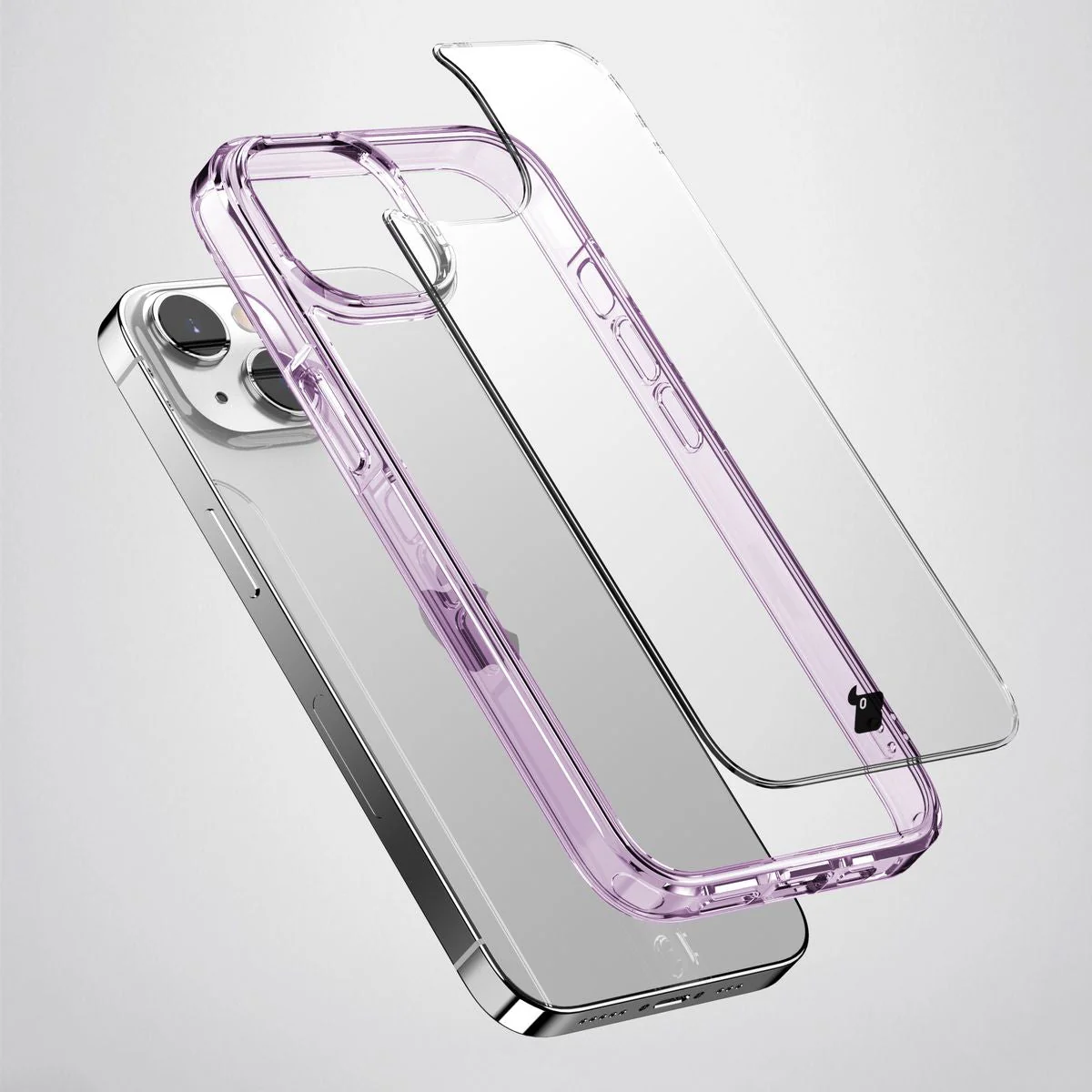 Handyhülle für iPhone 15, Bizon Case Halo, Transparent-Violett - Image 3