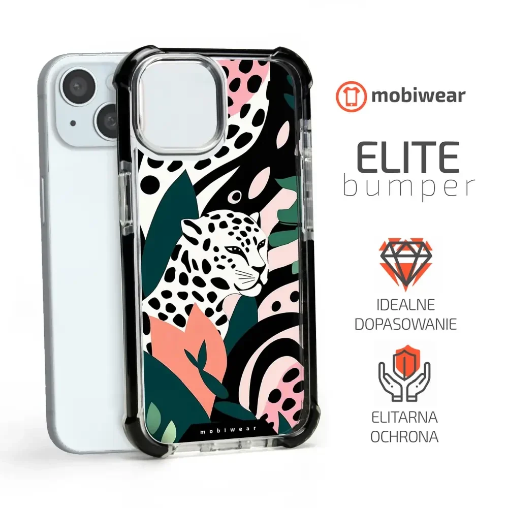 Handyhülle für iPhone 15 mit MagSafe, Mobiwear Elite Bumper, Tropischer Gepard - Image 7
