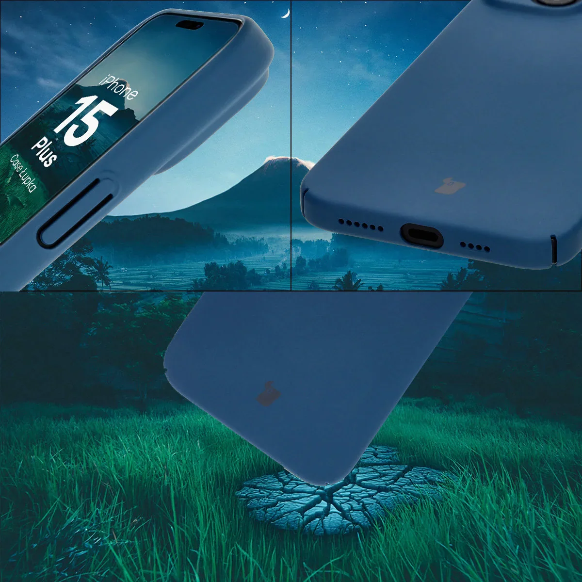 Handyhülle für iPhone 15 Plus, Bizon Case Lupka, Blau - Image 5
