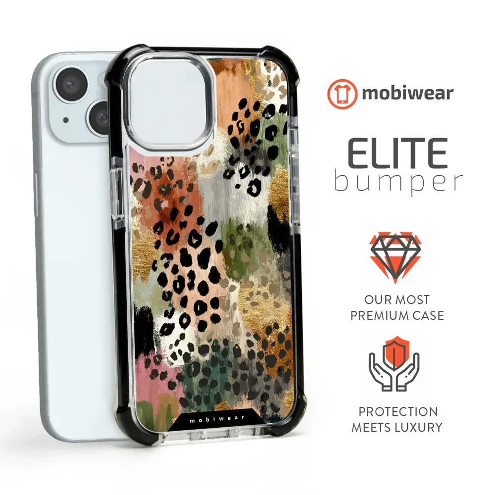 Handyhülle für iPhone 15 Plus mit MagSafe, Mobiwear Elite Bumper, Malerische Tupfen - Image 7