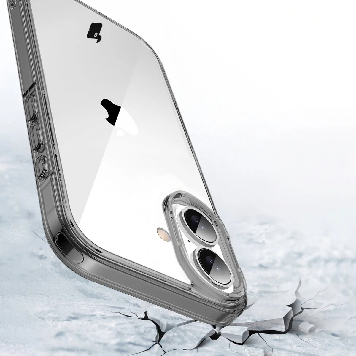 Handyhülle für iPhone 16 Plus, Bizon Case Halo, Getönt-Schwarz - Image 6