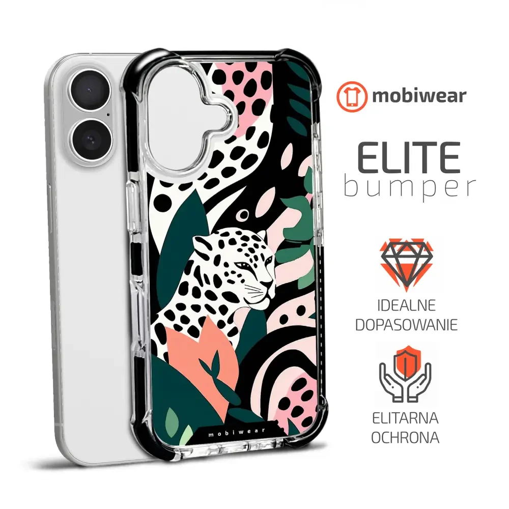 Handyhülle für iPhone 16 Plus mit MagSafe, Mobiwear Elite Bumper, Tropischer Gepard - Image 7