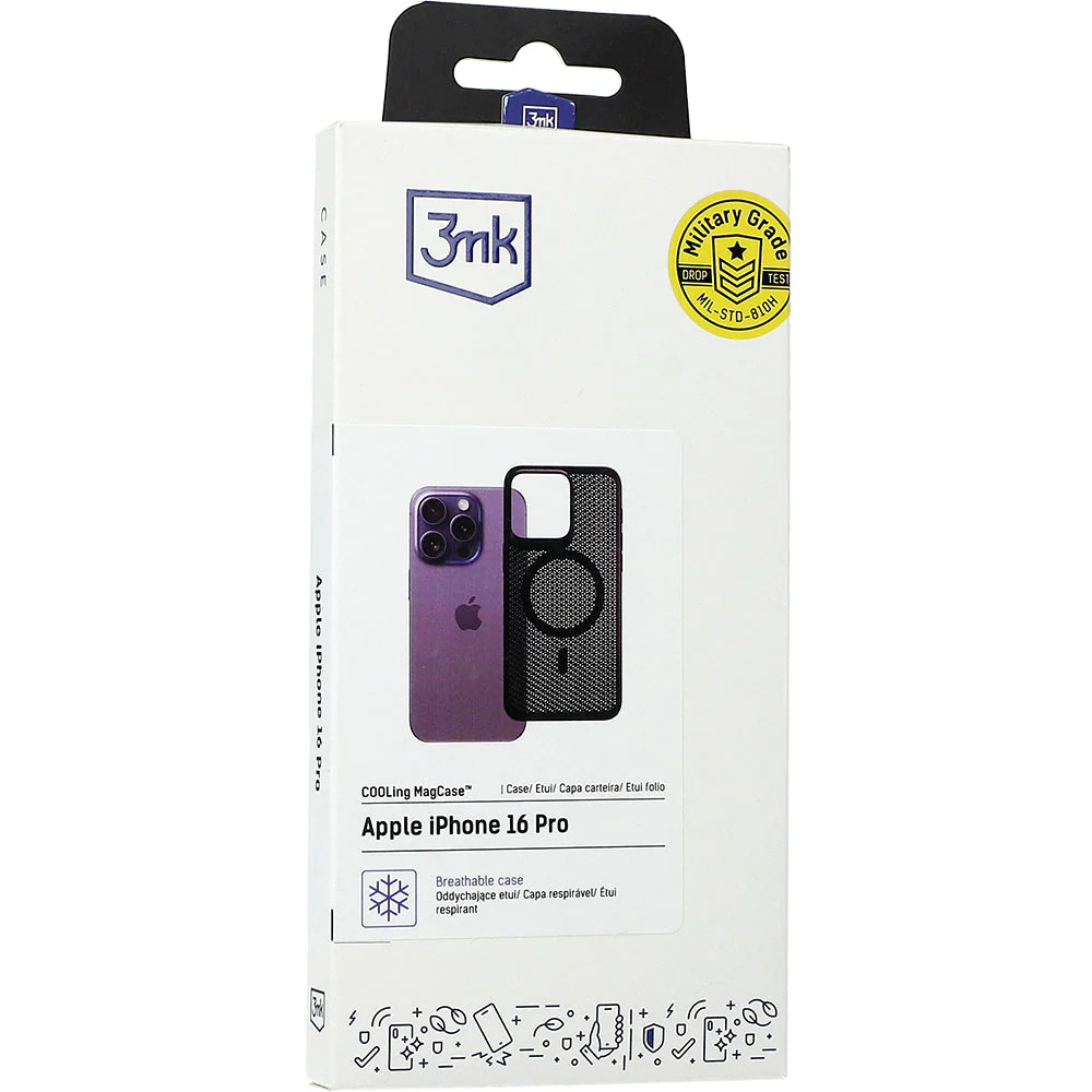 Handyhülle für iPhone 16 Pro, 3mk COOLing MagCase, Schwarz - Image 2
