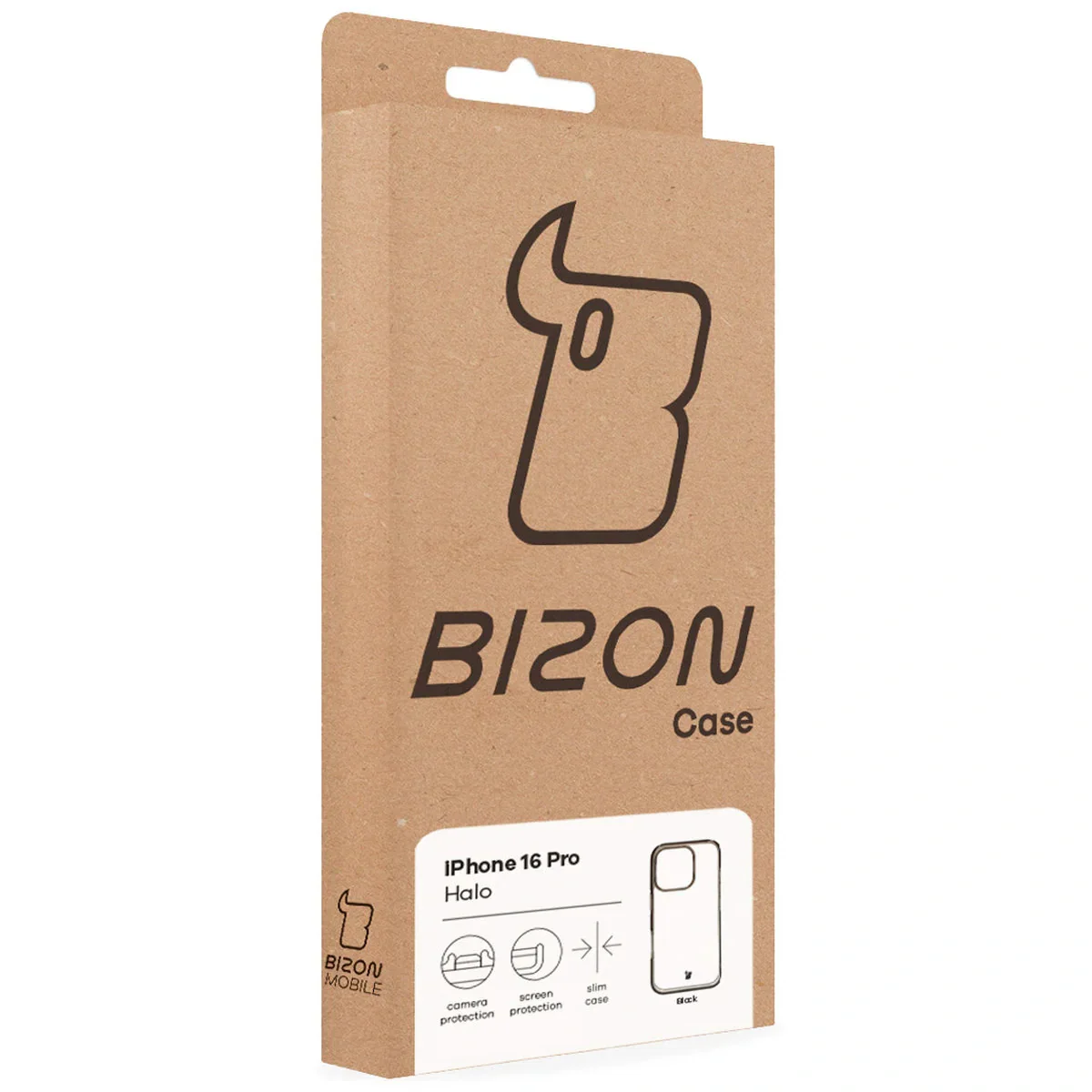 Handyhülle für iPhone 16 Pro, Bizon Case Halo, Getönt-Schwarz - Image 7