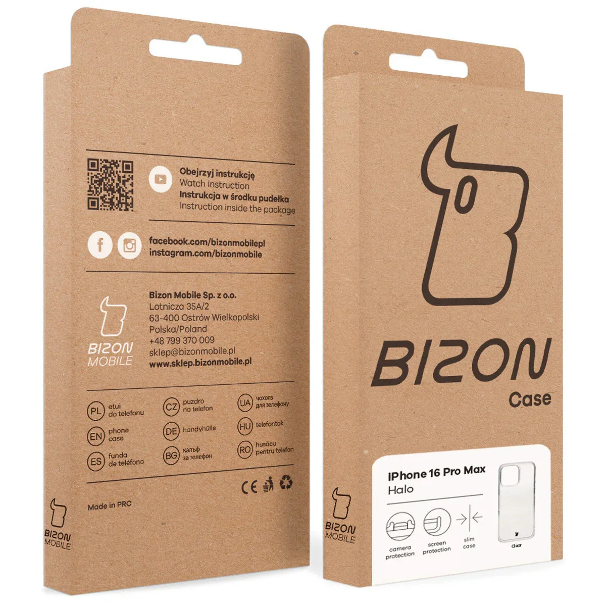 Handyhülle für iPhone 16 Pro Max, Bizon Case Halo, Transparent - Image 8