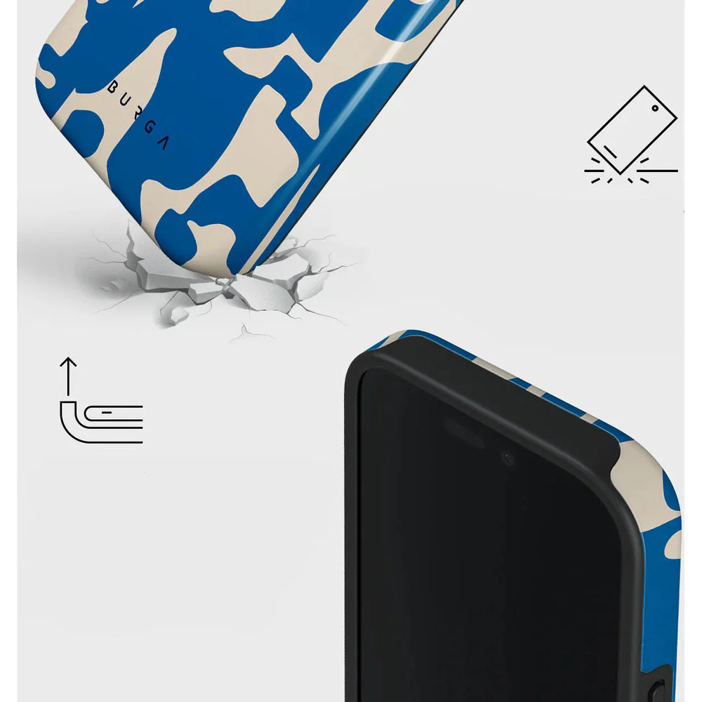 Handyhülle für iPhone 16 Pro Max, Burga Mirage Tough, Beige und Blau - Image 4