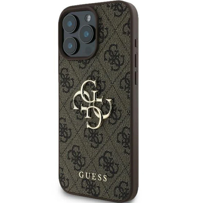 Handyhülle für iPhone 16 Pro Max, Guess Hardcase 4G Big Metal Logo, Braun - Image 3