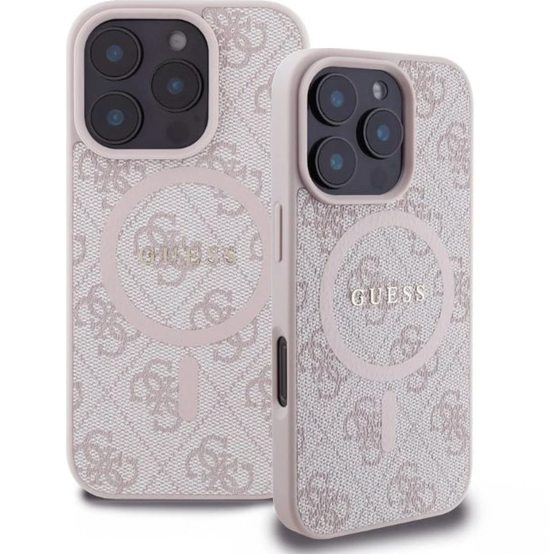Handyhülle für iPhone 16 Pro Max, Guess Hardcase 4G Ring Classic Logo MagSafe, Rosa - Image 5