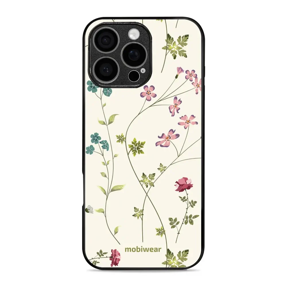 Handyhülle für iPhone 16 Pro Max, Mobiwear Glossy Case, Idyllische Blüte
