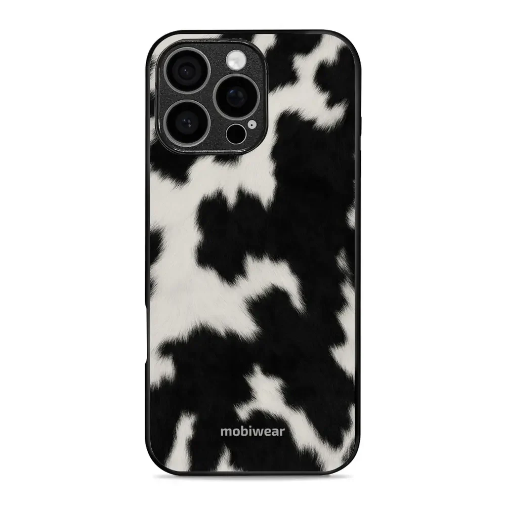 Handyhülle für iPhone 16 Pro Max, Mobiwear Glossy Case, Kuhfell-Optik