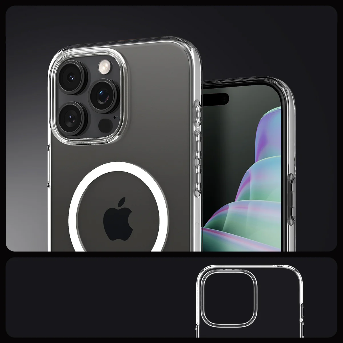 Handyhülle für iPhone 16 Pro Max, Spigen Crystal Flex Mag mit MagSafe, Transparent-Weiß - Image 14