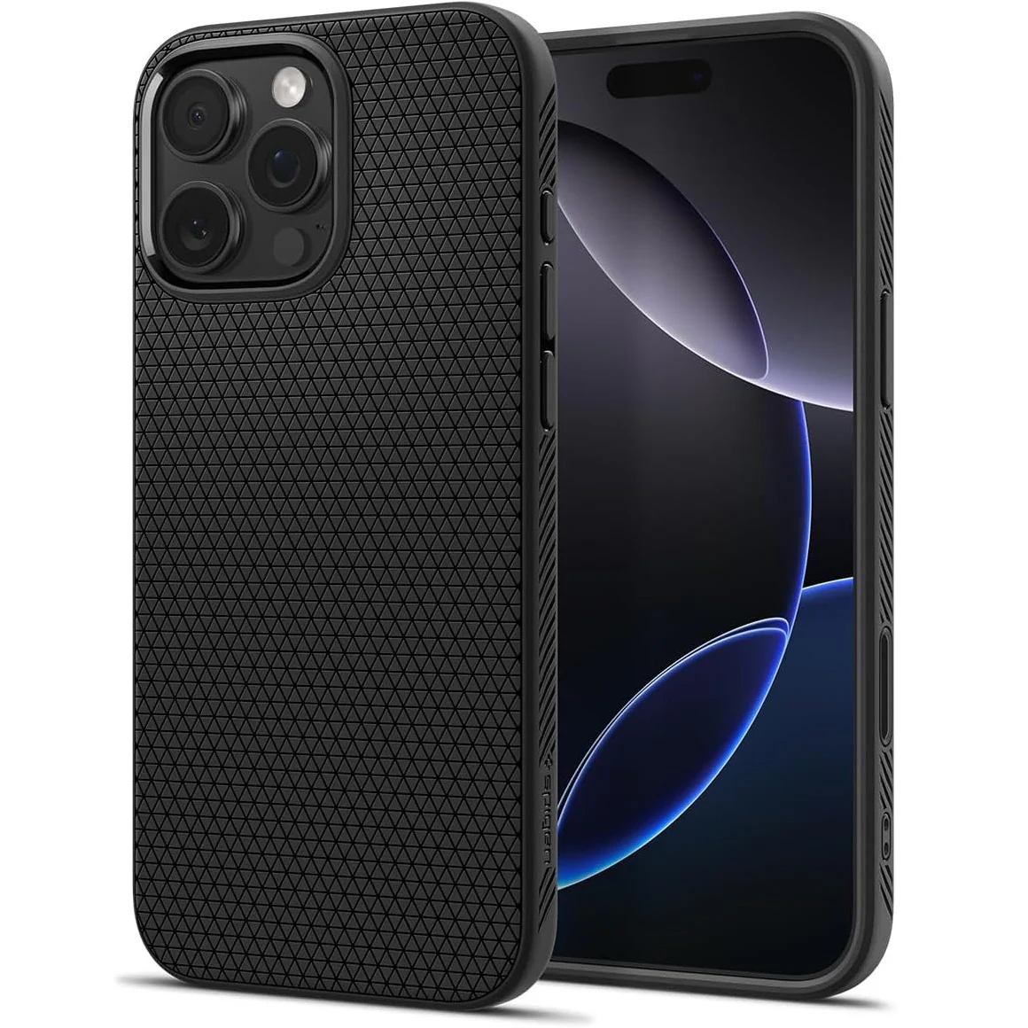 Handyhülle für iPhone 16 Pro Max, Spigen Liquid Air T Mag (CC) mit MagSafe, Schwarz