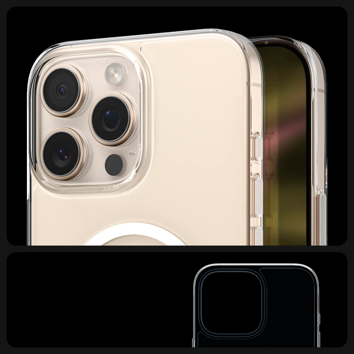 Handyhülle für iPhone 16 Pro Max, Spigen Thin Fit T Mag (CC) mit MagSafe, Transparent-Weiß - Image 12