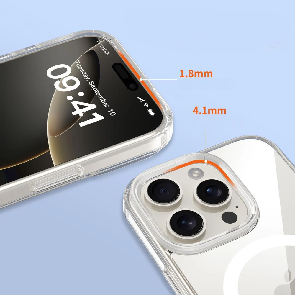 Handyhülle für iPhone 16 Pro Max, Tech-Protect Flexair Hybrid CC mit MagSafe, Transparent - Image 5