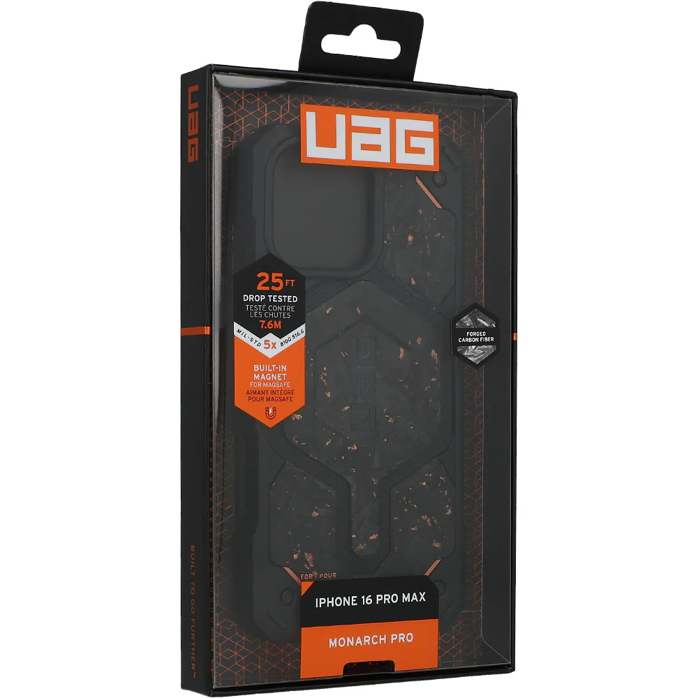 Handyhülle für iPhone 16 Pro Max, Urban Armor Gear Monarch Pro Mag mit MagSafe, Schwarz-Orange - Image 11