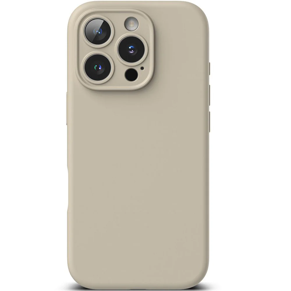 Handyhülle für iPhone 16 Pro, Ringke Silicone Magnetic mit MagSafe, Beige - Image 2