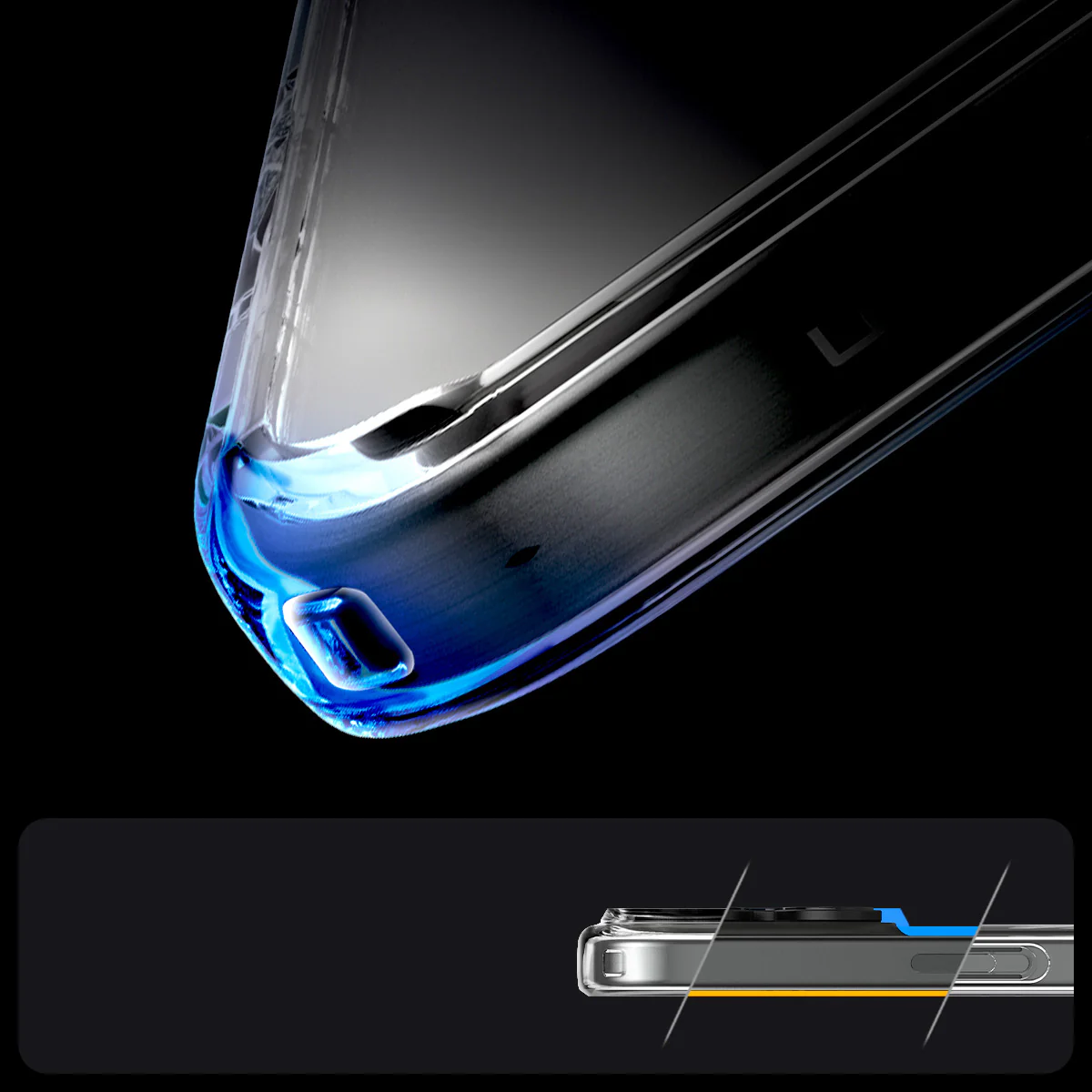 Handyhülle für iPhone 16 Pro, Spigen Crystal Hybrid Mag mit MagSafe, Transparent-Weiß - Image 10
