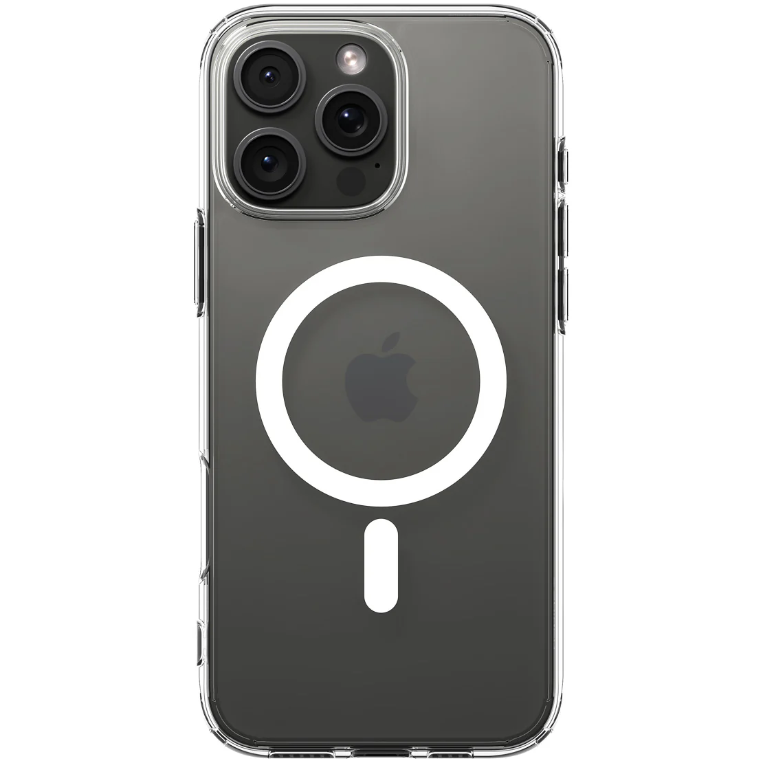 Handyhülle für iPhone 16 Pro, Spigen Crystal Hybrid Mag mit MagSafe, Transparent-Weiß - Image 2