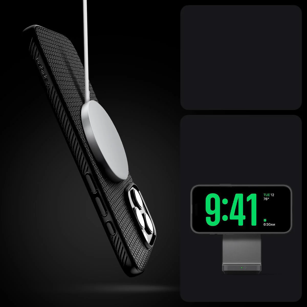 Handyhülle für iPhone 16 Pro, Spigen Liquid Air T Mag (CC) mit MagSafe, Schwarz - Image 29