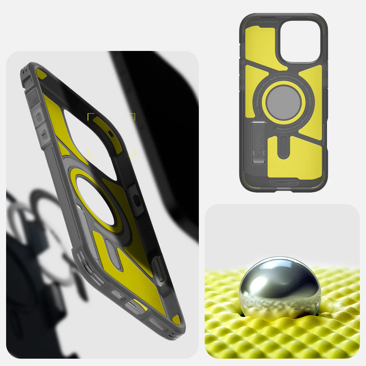 Handyhülle für iPhone 16 Pro, Spigen Tough Armor T Mag (CC) mit MagSafe, Rauchfarben - Image 12