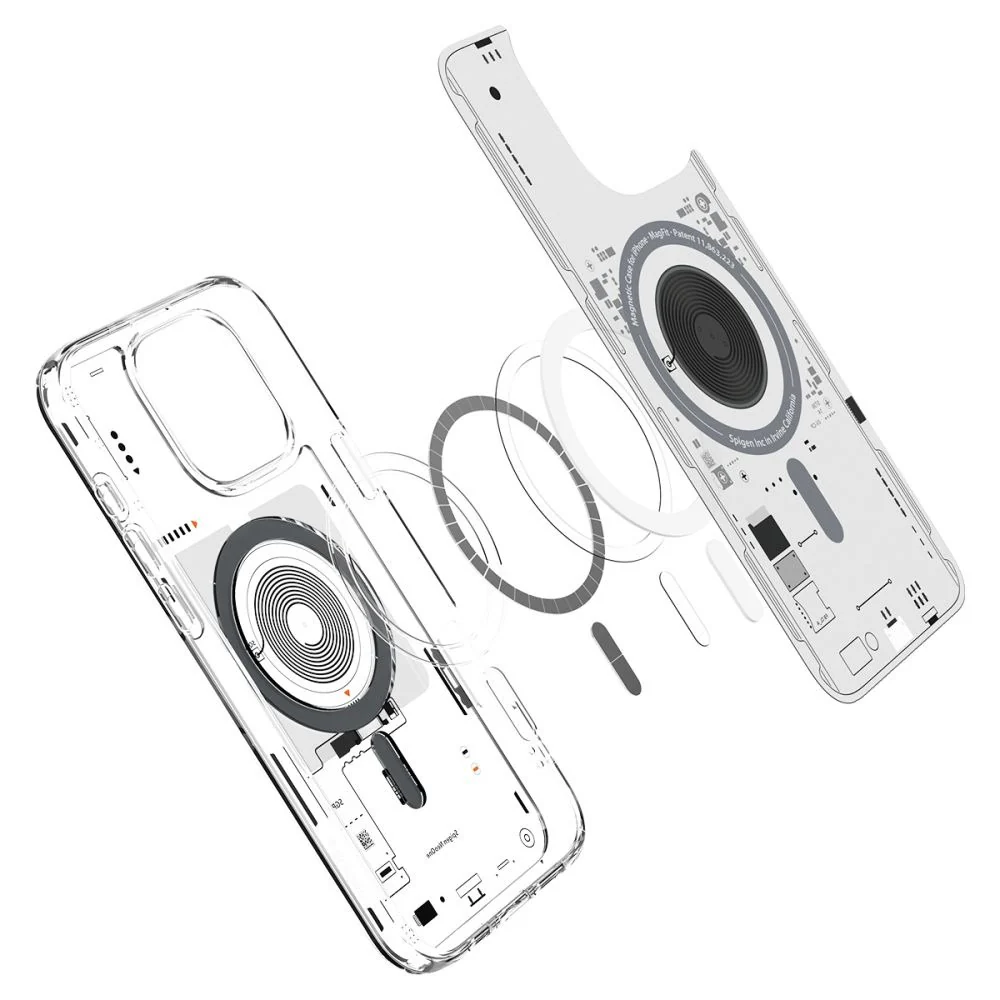 Handyhülle für iPhone 16 Pro, Spigen Ultra Hybrid Mag mit MagSafe, Transparent-Gemustert (Neo One) - Image 7