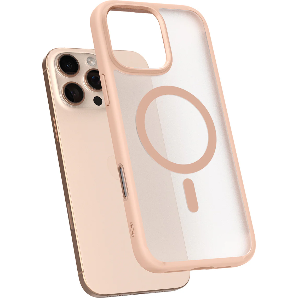 Handyhülle für iPhone 16 Pro, Spigen Ultra Hybrid T Mag (CC) mit MagSafe, Durchscheinend-Rosa - Image 4