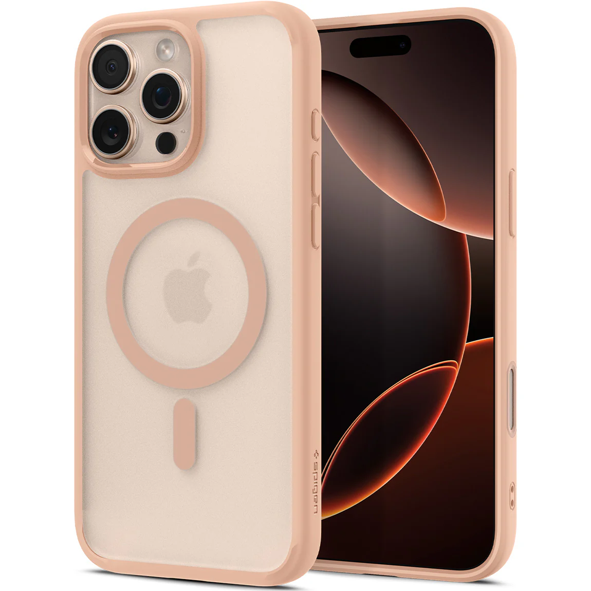 Handyhülle für iPhone 16 Pro, Spigen Ultra Hybrid T Mag (CC) mit MagSafe, Durchscheinend-Rosa - Image 5