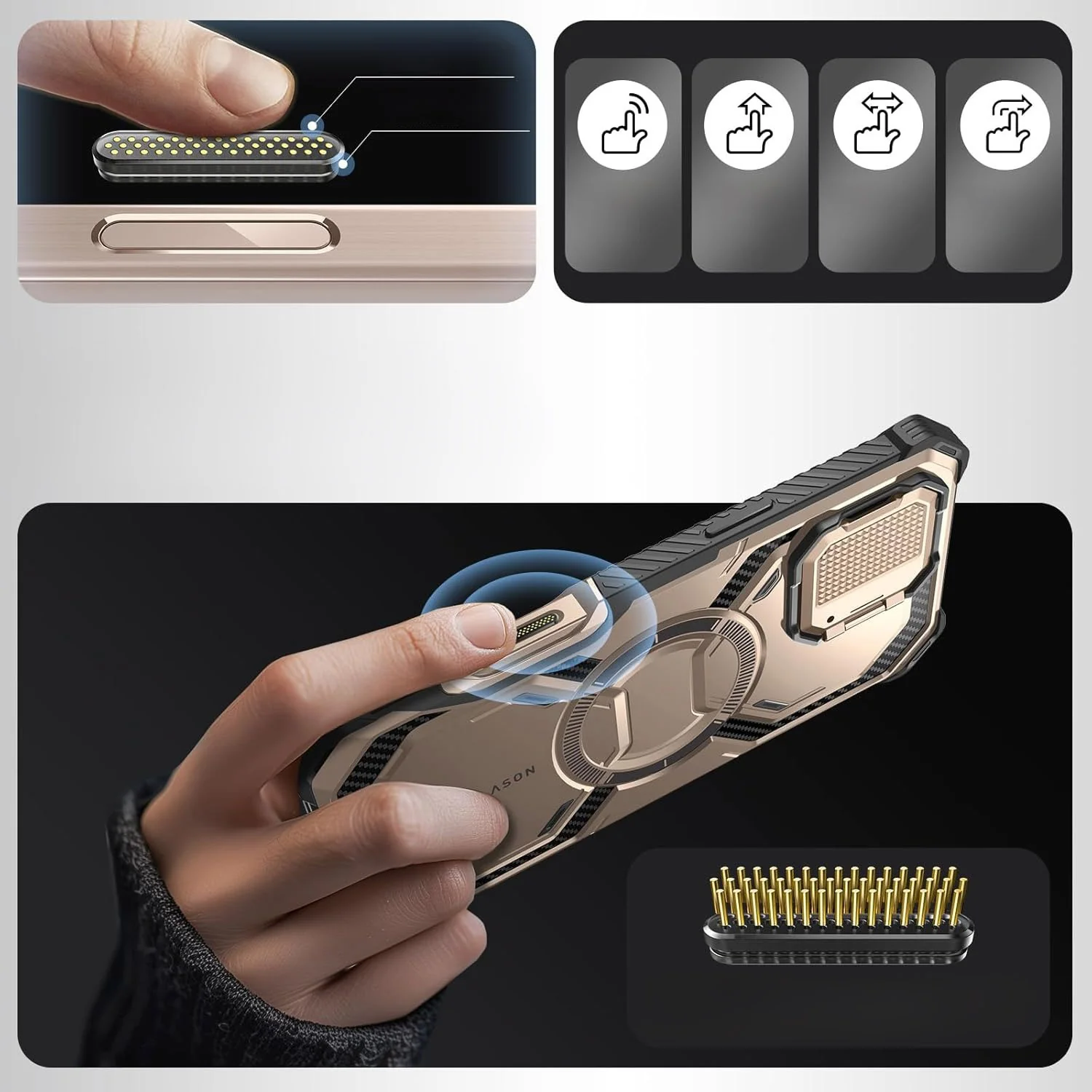 Handyhülle für iPhone 16 Pro, Supcase i-Blason Armorbox Mag SP (CC) mit MagSafe, Rosa Gold - Image 12