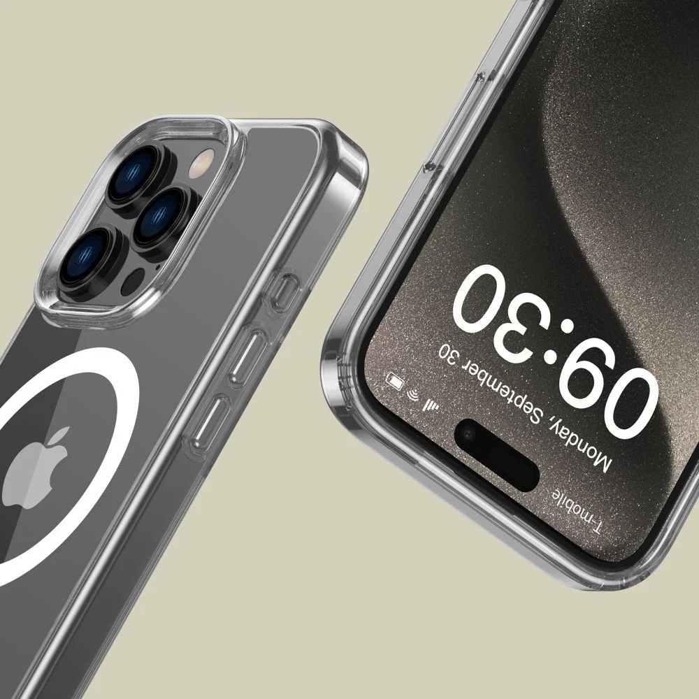 Handyhülle für iPhone 16 Pro, Tech-Protect Flexair Hybrid mit MagSafe, Transparent - Image 3