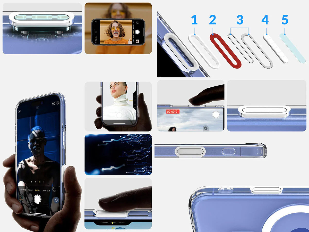 Handyhülle für iPhone 16, Spigen Ultra Hybrid T Mag (CC) mit MagSafe, Transparent-Weiß - Image 6