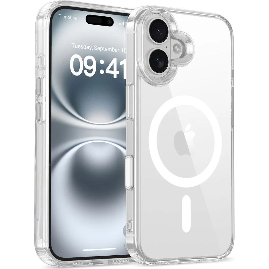 Handyhülle für iPhone 16, Tech-Protect Flexair Hybrid CC mit MagSafe, Transparent - Image 2