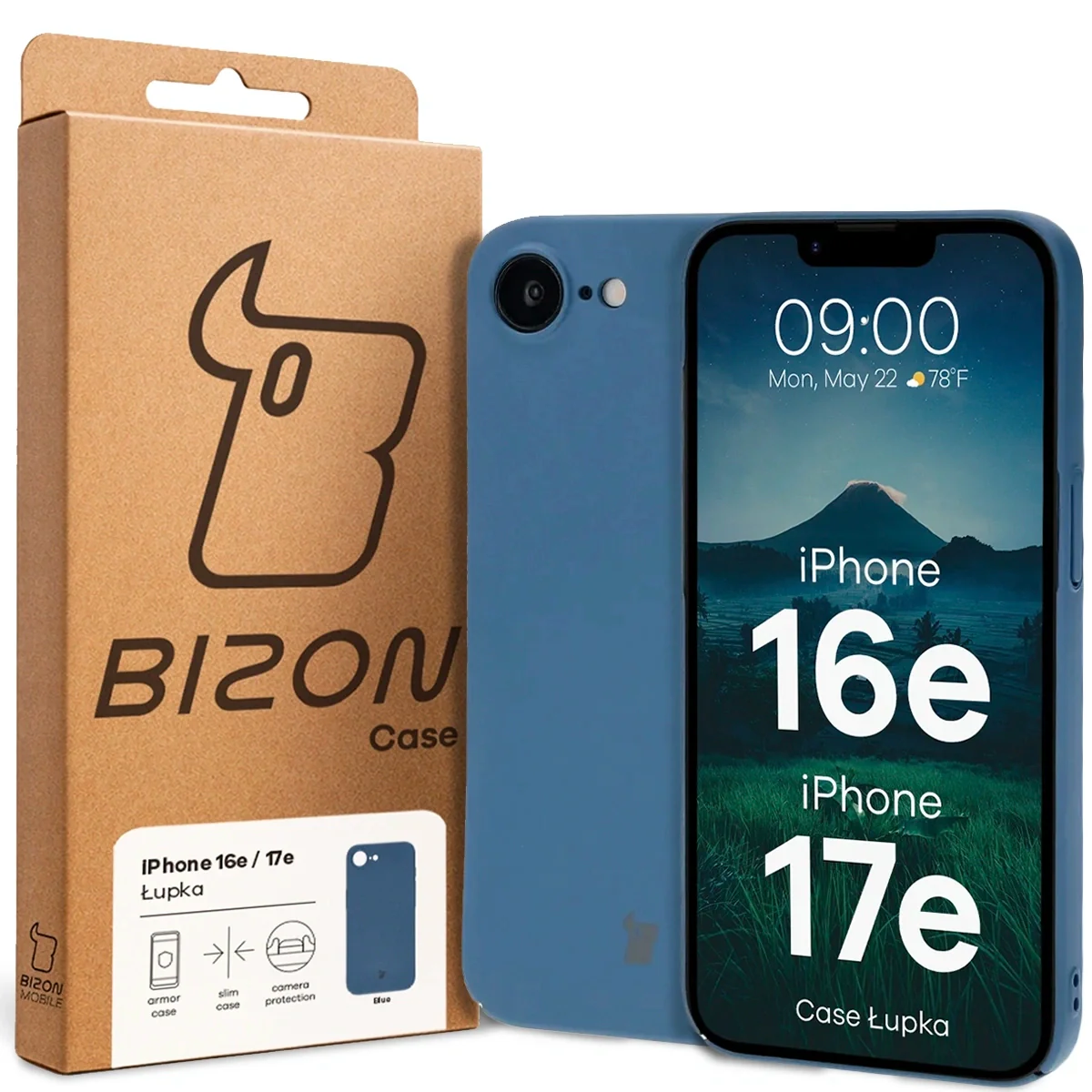 Handyhülle für iPhone 17e / 16e, Bizon Case Lupka, Blau - Image 6