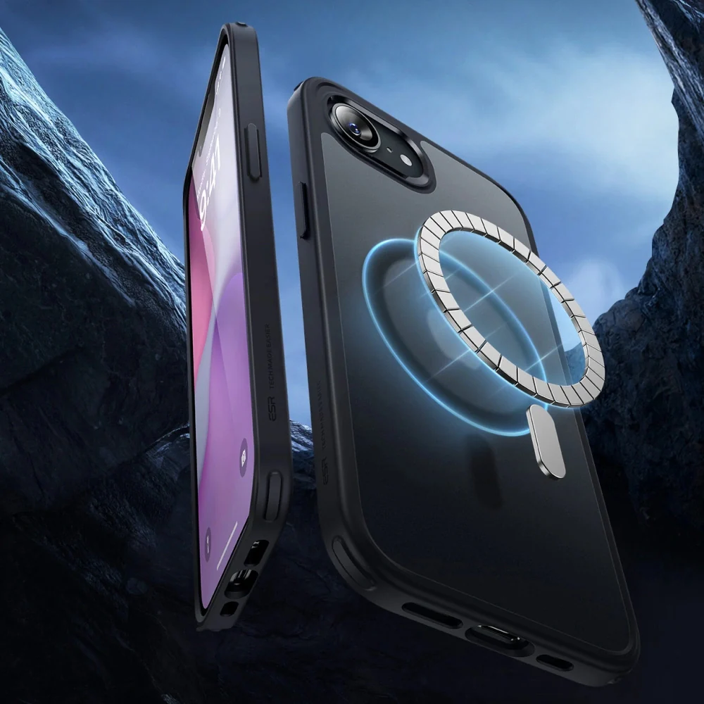 Handyhülle für iPhone 17e / 16e für MagSafe, ESR Classic Hybrid Halolock, Rauchige Schwarze - Image 2