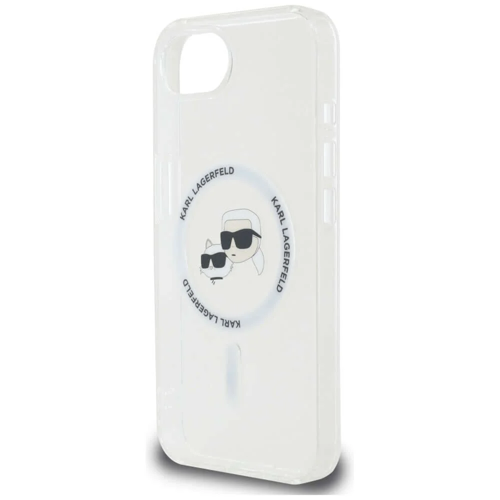 Handyhülle für iPhone 17e / 16e, Karl Lagerfeld HardCase IML Karl & Choupette Heads MagSafe, Transparent und Weiß - Image 5