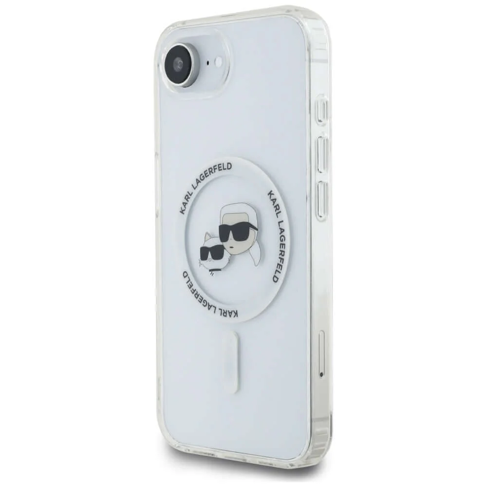 Handyhülle für iPhone 17e / 16e, Karl Lagerfeld HardCase IML Karl & Choupette Heads MagSafe, Transparent und Weiß - Image 7