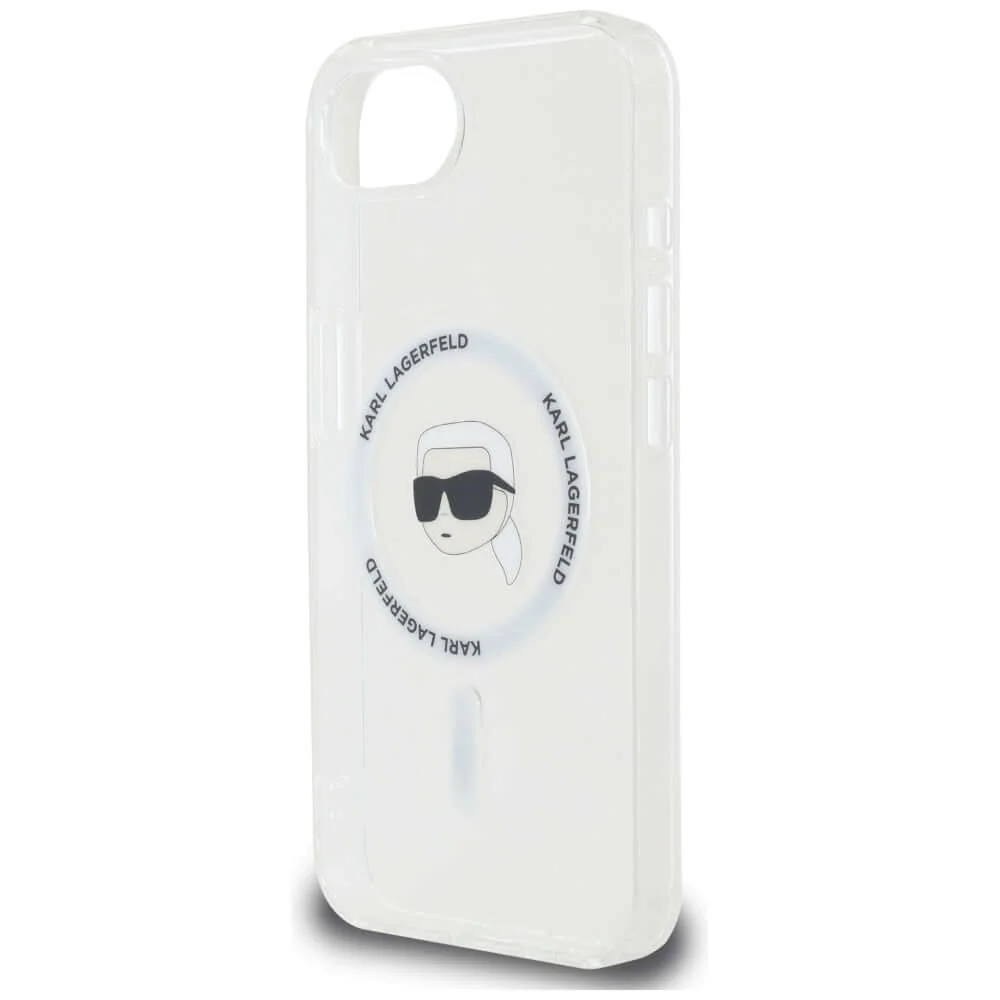Handyhülle für iPhone 17e / 16e, Karl Lagerfeld HardCase IML Karl Head MagSafe, Transparent und Weiß - Image 5