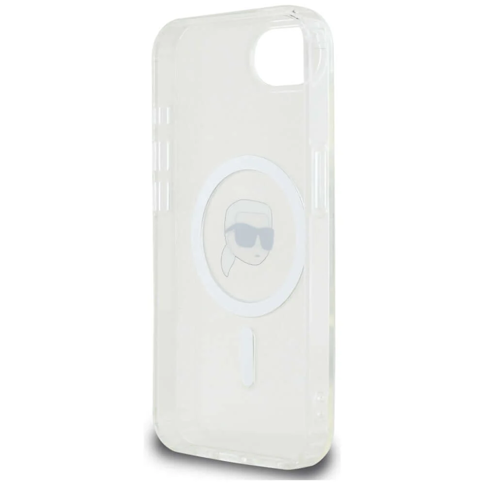 Handyhülle für iPhone 17e / 16e, Karl Lagerfeld HardCase IML Karl Head MagSafe, Transparent und Weiß - Image 6